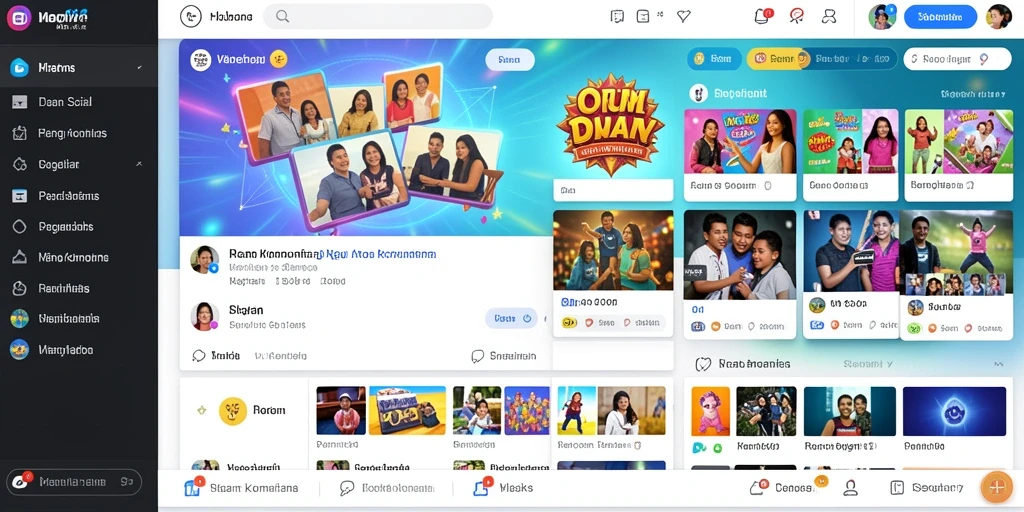 Tampilan awal aplikasi dengan desain yang menarik.