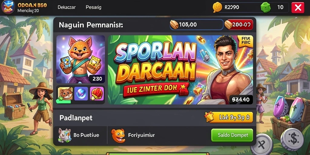 Screenshot pertama menampilkan antarmuka utama permainan COO77.