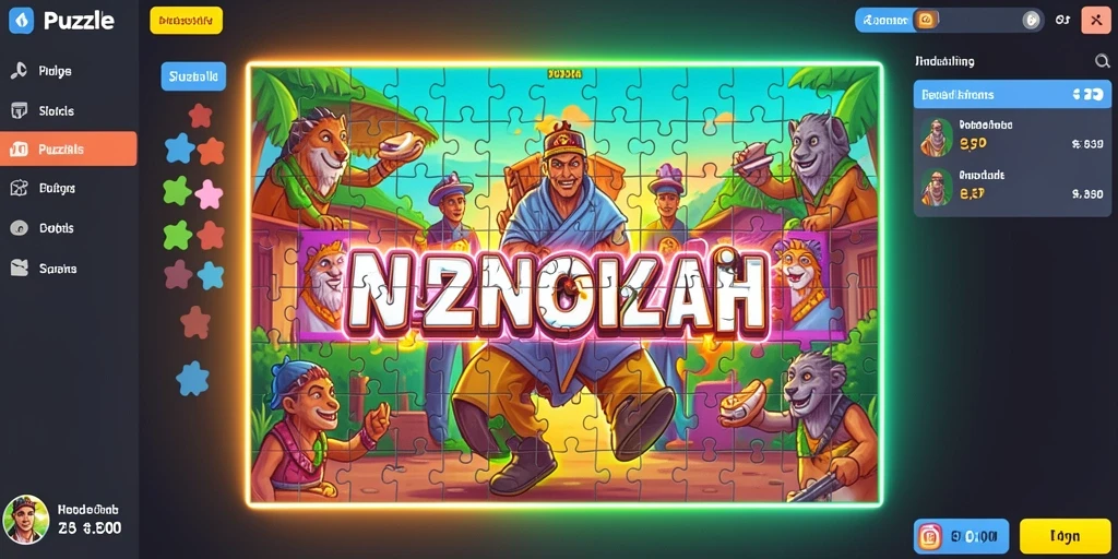 Screeshot antarmuka permainan yang menarik.
