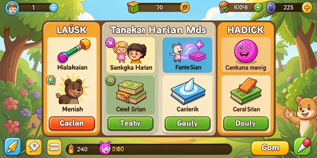 Tampilan permainan kartu yang menarik.