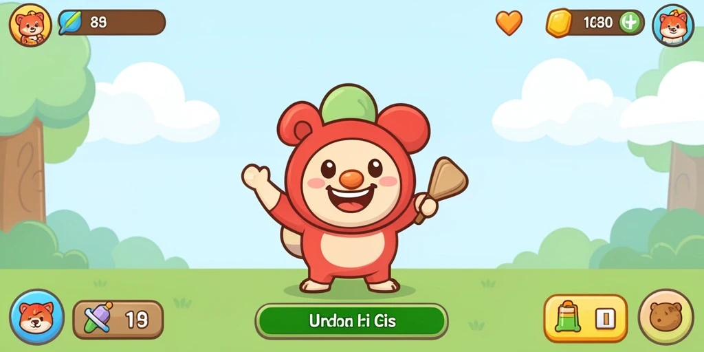 Tampilan utama game dengan grafis yang menawan.